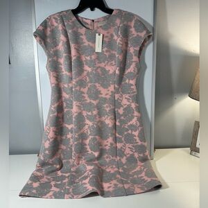 Anthropologie - NWT - Pink and Gray Floral Dress - Size: Large